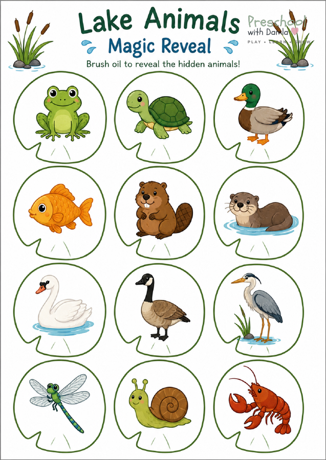 Preview of Lake Animals Magic Reveal