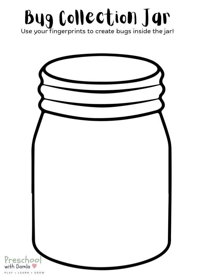 Preview of the Bug Collection Jar printable